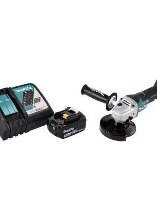 Smerigliatrice angolare a batteria Makita DGA 517 RF1 18 V 125 mm brushless + 1x batteria ricaricabile 3,0 Ah + caricabatterie