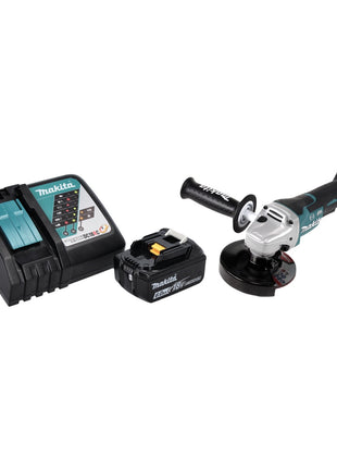 Smerigliatrice angolare a batteria Makita DGA 517 RG1 18 V 125 mm brushless + 1x batteria ricaricabile 6,0 Ah + caricabatterie