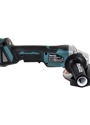 Amoladora angular a batería Makita DGA 517 RG 18 V 125 mm sin escobillas + 2x baterías 6,0 Ah + cargador