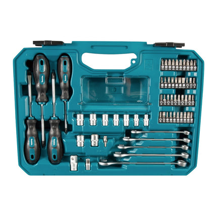 Makita Piece Mechanics Set Chrome Vanadium Steel - Bit / Pliers / Ratchet / Screwdriver / Wrench 87 pcs. (E-08458)