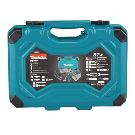 Makita Piece Mechanics Set Chrome Vanadium Steel - Bit / Pliers / Ratchet / Screwdriver / Wrench 87 pcs. (E-08458)