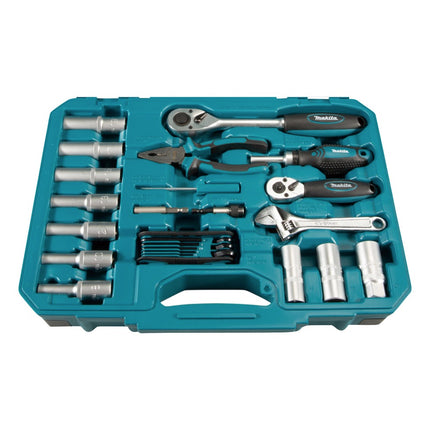 Makita Piece Mechanics Set Chrome Vanadium Steel - Bit / Pliers / Ratchet / Screwdriver / Wrench 87 pcs. (E-08458)