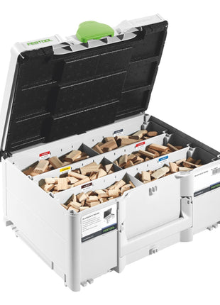 Festool DF 500 Q-Plus Dübelfräse 420 Watt 4 - 10 mm + 1060 tlg. DOMINO Dübel Buche Sortiment + Systainer - Toolbrothers
