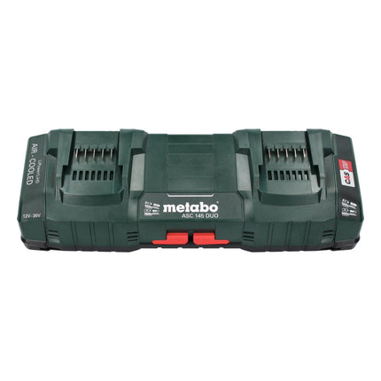 Metabo basic set 4x Li-Power batería 18 V 4.0 Ah CAS Li-Ion ( 4x 625027000 ) + ASC 145 DUO cargador rápido doble ( 627495000 )