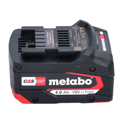 Metabo basic set 4x Li-Power batería 18 V 4.0 Ah CAS Li-Ion ( 4x 625027000 ) + ASC 145 DUO cargador rápido doble ( 627495000 )