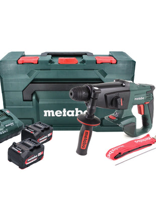 Metabo KHA 18 LTX Cordless Hammer 2.2 J 18V SDS Plus + 2x Batteries 4.0 Ah + Charger + MetaBOX Case (600210500)
