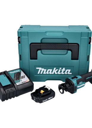 Cortadora rotativa a batería Makita DCO 181 RA1J 18 V 32000 rpm sin escobillas + 1x batería 2,0 Ah + cargador + Makpac