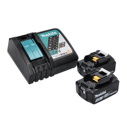 Avvitatore a cricchetto a batteria Makita DWR 180 RTJ 18 V 47,5 Nm 1/4" 3/8" + 2x batteria ricaricabile 5,0 Ah + caricabatterie + Makpac
