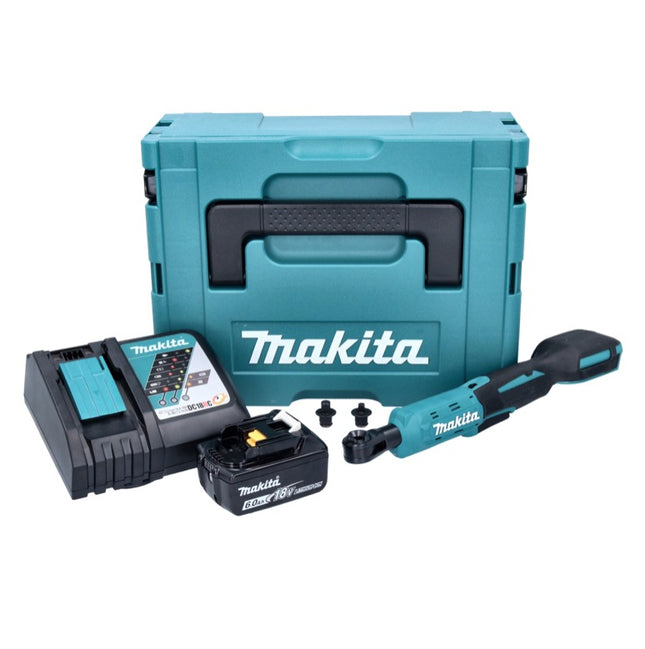 Akumulatorowa wkrętarka z grzechotką Makita DWR 180 RG1J 18 V 47,5 Nm 1/4" 3/8" + 1x akumulator 6,0 Ah + ładowarka + Makpac