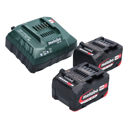 Amoladora angular a batería Metabo W 18 LT BL 11-125 18 V 125 mm (613052510) sin escobillas + 2x batería 4,0 Ah + cargador + metaBOX