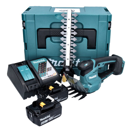 Makita DUM 111 RGXJ Cordless grass shears shrub shears 18 V + 2x rechargeable battery 6.0 Ah + charger + Makpac