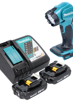 Makita DEADML 815 RA Lampada portatile a LED a batteria 14,4 - 18 V 160 lm + 2x batteria ricaricabile 2,0 Ah + caricabatterie