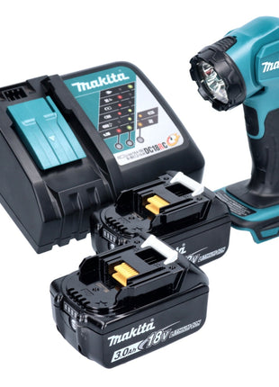 Makita DEADML815F1 Cordless Hand LED Lamp 160lm 14.4 - 18V + 2x Batteries 3.0Ah + Charger