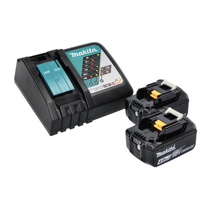 Makita DEADML 815 RM Lámpara de mano LED sin cable 14,4 - 18 V 160 lm + 2x batería recargable 4,0 Ah + cargador