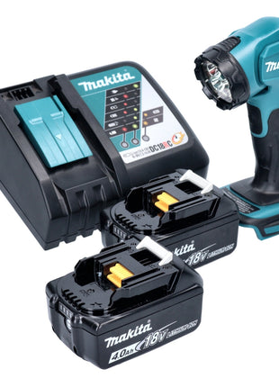 Makita DEADML 815 RM LED cordless hand lamp 14.4 - 18 V 160 lm + 2x rechargeable battery 4.0 Ah + charger