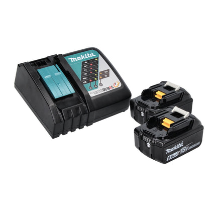 Makita DEADML 815 RG LED akumulatorowa lampa ręczna 14,4 - 18 V 160 lm + 2x akumulator 6,0 Ah + ładowarka