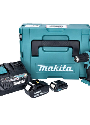 Trapano avvitatore a batteria Makita DF 333 DNX12 12 V 30 Nm + 1x batteria 2,0 Ah + 1x batteria 18 V 5,0 Ah + caricatore + valigetta Makpac