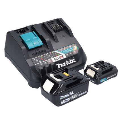 Makita DF 333 DNX12 taladro atornillador inalámbrico 12 V 30 Nm + 1x batería 2,0 Ah + 1x batería 18 V 5,0 Ah + cargador + Makpac