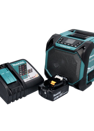 Makita DMR 203 RT1 Altoparlante Bluetooth 12 V 18 V IP64 + 1x batteria ricaricabile 5,0 Ah + caricabatterie