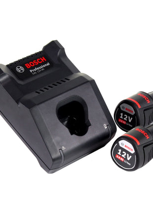 Bosch GEX 12V-125 Levigatrice rotorbitale a batteria professionale 12 V 125 mm brushless + 2x batteria ricaricabile 3,0 Ah + caricabatterie + set di levigatura Toolbrothers TURTLE + L-Boxx