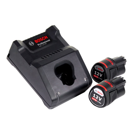 Lijadora excéntrica a batería Bosch GEX 12V-125 Professional 12 V 125 mm sin escobillas + 2x baterías 3,0 Ah + cargador + set de lijado Toolbrothers TURTLE + L-Boxx