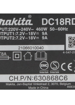 Makita Power Source Kit 18 V with 4x BL 1820 B 2.0 Ah battery ( 4x 197254-9 ) + DC 18 RD double quick charger ( 196933-6 )