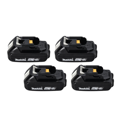 Kit di alimentazione Makita 18 V con 4x batterie BL 1820 B 2,0 Ah ( 4x 197254-9 ) + caricatore rapido doppio DC 18 RD ( 196933-6 )