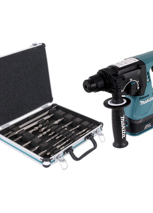 Makita DHR 242 Z Akumulatorowa wiertarko-wkrętarka udarowa 18 V 2,0 J SDS plus Brushless + 13-częściowy zestaw wierteł i dłut - bez akumulatora, bez ładowarki