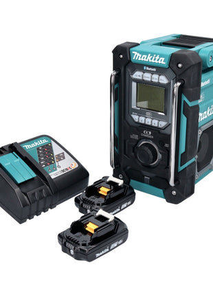 Makita DMR 301 RA cordless construction site radio 12 V max. - 18 V DAB / DAB+ / Bluetooth + 2x rechargeable battery 2.0 Ah + charger