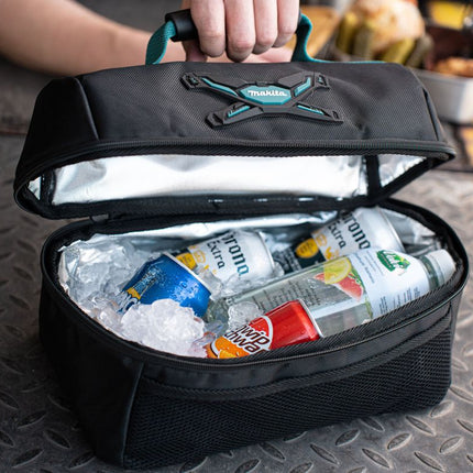 Toolbrothers Lunchpaket mit Makita Isoliertasche + Toolbrothers Fan Edelstahl Brotdose mit Trennfächern und Edelstahldeckel 1200 ml + Edelstahl Trinkflasche 500 ml - Toolbrothers