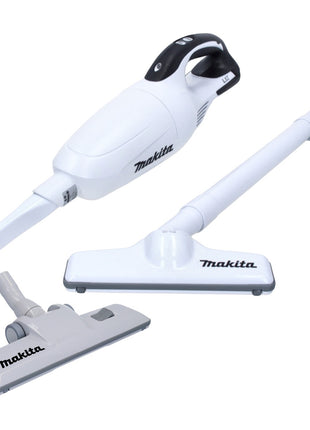 Aspiratore a batteria Makita DCL 181 FZW 18 V bianco + bocchetta reversibile per pavimenti - senza batteria, senza caricabatterie