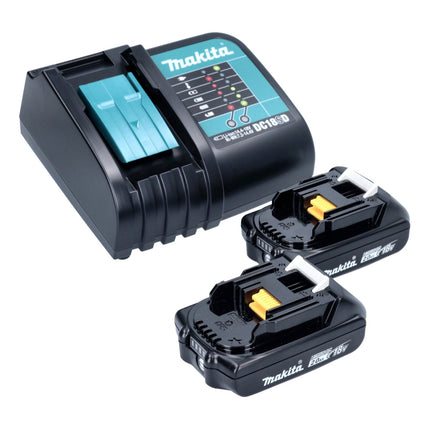 Makita DHP 482 SA2X5 cordless impact drill 18 V 62 Nm + 2x rechargeable battery 2.0 Ah + charger + 101-piece accessory set + case