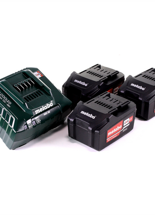 Metabo Basis Set 3x Li-Power Akkupack 18 V 4,0 Ah CAS Li-Ion Akku + Ladegerät ASC 55 ( 685049000 )