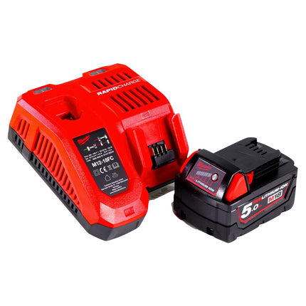 Llave de impacto a batería Milwaukee M18 FIW2F12-501X 18 V 339 Nm 1/2" sin escobillas + 1x batería 5,0 Ah + cargador + caja HD