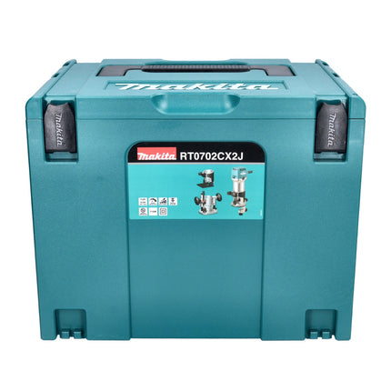 Makita RT 0702 CX2J Multifunction router 710 W 6 / 8 mm + router module + edge router module + angle router module + Makpac