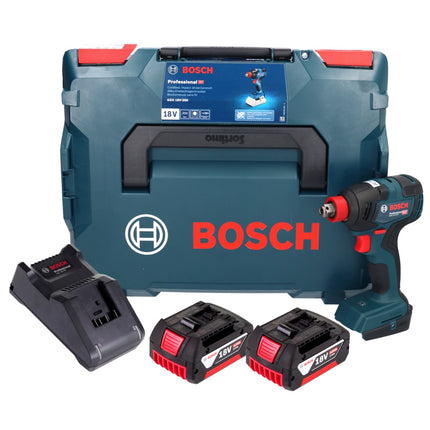 Bosch GDX 18V-200 Llave de impacto profesional sin cable 18 V 200 Nm sin escobillas + 2x acumulador 4,0 Ah + cargador + L-BOXX