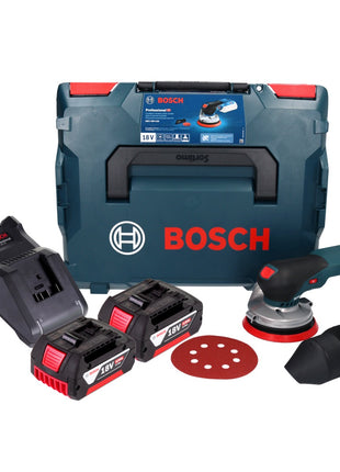 Bosch GEX 18V-125 Professional cordless random orbital sander 18 V 125 mm brushless + 2x rechargeable battery 4.0 Ah + charger + L-BOXX