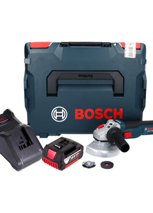 Bosch GWS 18V-10 Professional cordless angle grinder 18 V 125 mm brushless + 1x rechargeable battery 5.0 Ah + charger + L-Boxx
