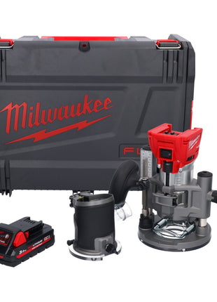 Milwaukee M18 FTR-301X Cordless Trim Router 18V Brushless + 1x Battery 3.0 Ah + Trim Modules + HD Box Case - without charger