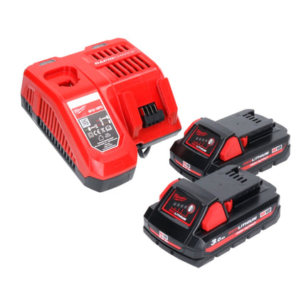 Milwaukee M18 FTR-302X Affleureuse sans fil 18V Brushless + 2x Batteries 3,0 Ah + Chargeur + Modules de fraisage + Coffret HD Box