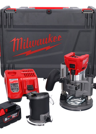 Milwaukee M18 FTR-501X Akku Fräse 18 V Brushless + 1x Akku 5,0 Ah + Ladegerät + Fräsmodule + HD Box