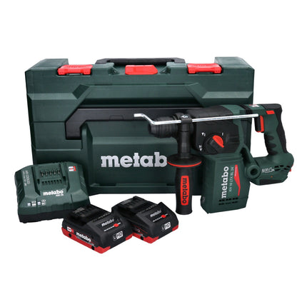 Metabo KH 18 LTX BL 24 cordless hammer drill 18 V 2.2 J SDS Plus Brushless ( 601713800 ) + 2x rechargeable battery 4.0 Ah + charger + metaBOX