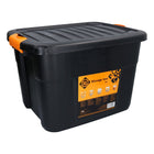 FORTE Caja de almacenamiento de herramientas 42 l con cierre de clic 50x39x34 cm en maletín de herramientas negro, caja, robusta, apilable, con cerradura (000051361905)