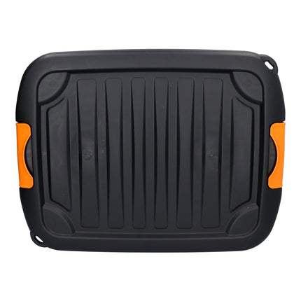 FORTE Caja de almacenamiento de herramientas 42 l con cierre de clic 50x39x34 cm en maletín de herramientas negro, caja, robusta, apilable, con cerradura (000051361905)