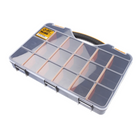Forte Tools ORG-18 caja de herramientas de 42x32x6 cm, caja de almacenamiento, organizador con 18 compartimentos diferentes, caja extraíble y resistente, tapa resistente a los arañazos (000051144815)