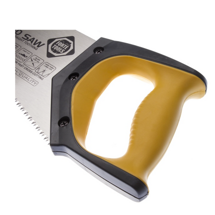 FORTE Tools Scie égoïne 60cm Premium, Scie à main avec poignée ergonomique en caoutchouc, Scie pour bois, stratifiés, etc., avec denture spéciale de groupe Made in Sweden (000051083427)