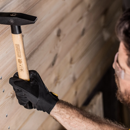 FORTE TOOLS Hammer with wooden handle, head weight 2000 g, hammer with wooden handle, premium tool, forged, double ring key, lacquered head (000051151043)