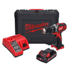 Milwaukee M18 BPD-301C Cordless Percussion Drill 60Nm 18V  + 1x Battery 3.0Ah + Charger + Case