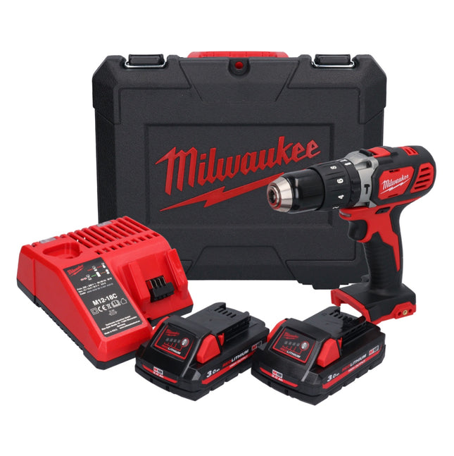 Milwaukee M18 BPD-302C Cordless Percussion Drill 60Nm 18V + 2x Batteries 3.0Ah + Charger + Case