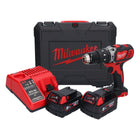 Milwaukee M18 BPD-502C Cordless Percussion Drill 60Nm 18V + 2x Batteries 5.0Ah + Charger + Case